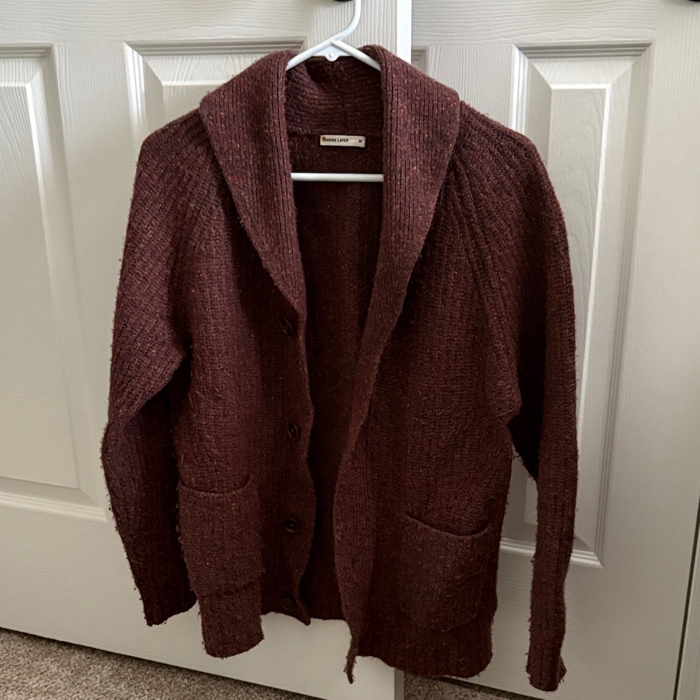 Marine Layer Brown Shawl Cardigan Men’s size Medium - excellent used condition!